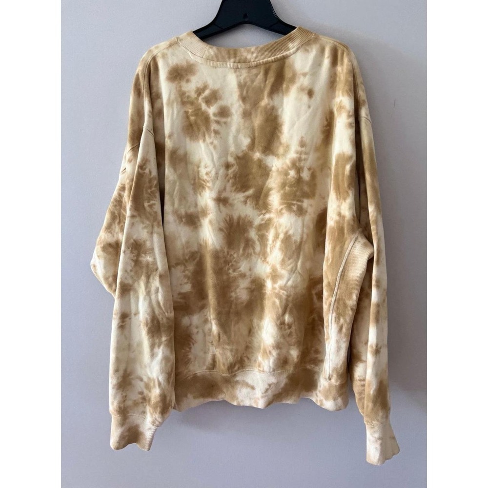 H&M Oversized Fit Sweatshirt Tan Tie Dye XXL - Picture 2 of 4